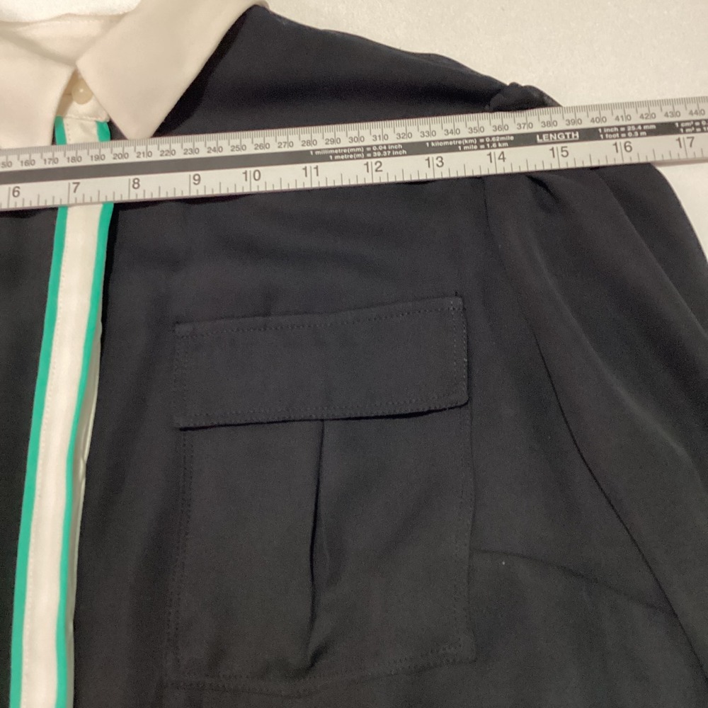 Worthington Shift Dress Womens Size 6 Black White Contrast Collar Preppy Mod - Picture 9 of 9
